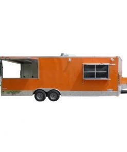 Concession Trailer Orange 8.5' x 24' BBQ Catering Food Trailer