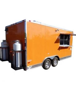 Concession Trailer Orange 8.5' x 16' Food Catering Event