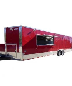 Concession Trailer Red 8.5' x 30' Catering Event Food Trailer