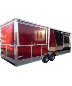 Concession Trailer Black Brandywine 8.5' x 24' BBQ Smoker Event Catering