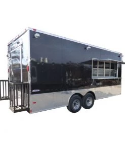 Concession Trailer Black 8.5' x 20' Food Catering Event