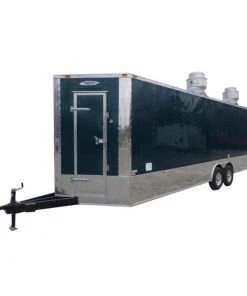 Concession Trailer Emerald Green 8.5' x 24' Food Event Catering Restroom