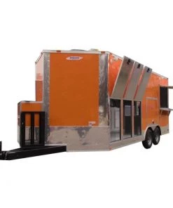 8.5' x 18' Concession Food Trailer Orange