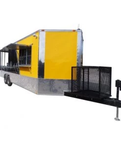 8.5' x 24' Yellow Catering Event Concession Food Trailer