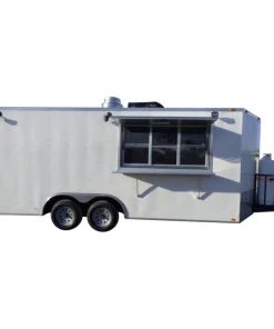 Concession Trailer 8.5' X 18' White - Food Event Catering -Cheap Concession Trailers Shop 31406noapp 1