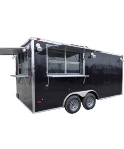 Concession Trailer 8.5' X 16' Black - Event Catering Concession -Cheap Concession Trailers Shop 31587noapp