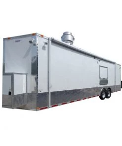 Concession Trailer 8.5' X 28' White - Food Event Catering -Cheap Concession Trailers Shop 32462noapp