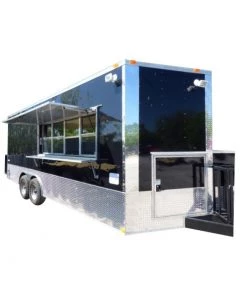 Concession Trailer 8.5' X 20' Black - Food Event Catering