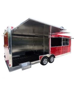 8.5' x 24' Concession Food Trailer Red Smoker Concession