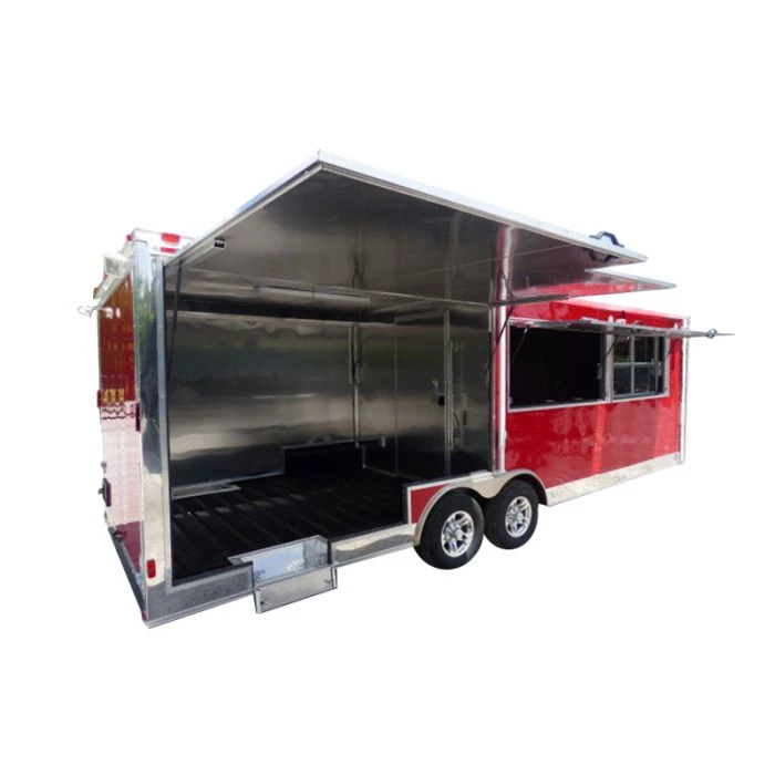 8.5' x 24' Concession Food Trailer Red Smoker Concession 1 8.5' x 24' Concession Food Trailer Red Smoker Concession