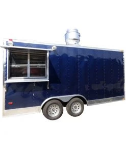 8.5' x 16' Concession Food Trailer Indigo Blue Catering Event