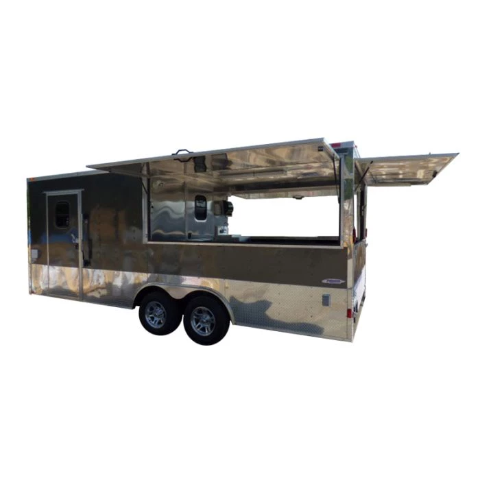 8.5' x 20' Concession Food Trailer Black Catering Event 1 8.5' x 20' Concession Food Trailer Black Catering Event