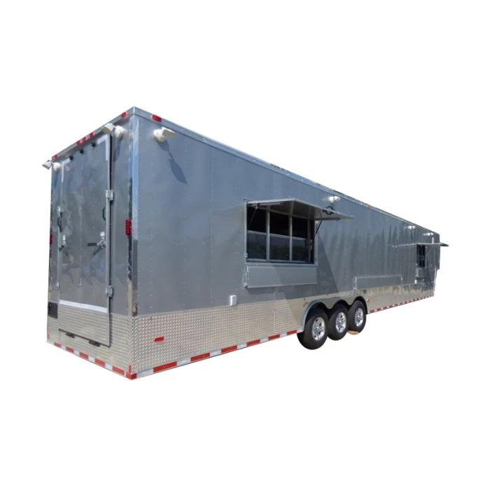 8.5' x 49' Silver Frost Concession Food Gooseneck Trailer 1 8.5' x 49' Silver Frost Concession Food Gooseneck Trailer