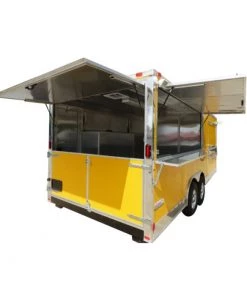 Concession Trailer 8.5' X 20' Yellow - BBQ Event Catering -Cheap Concession Trailers Shop 34615