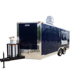 Concession Trailer 8.5' X 16' Indigo Blue - Food Event Catering -Cheap Concession Trailers Shop 34714noapp