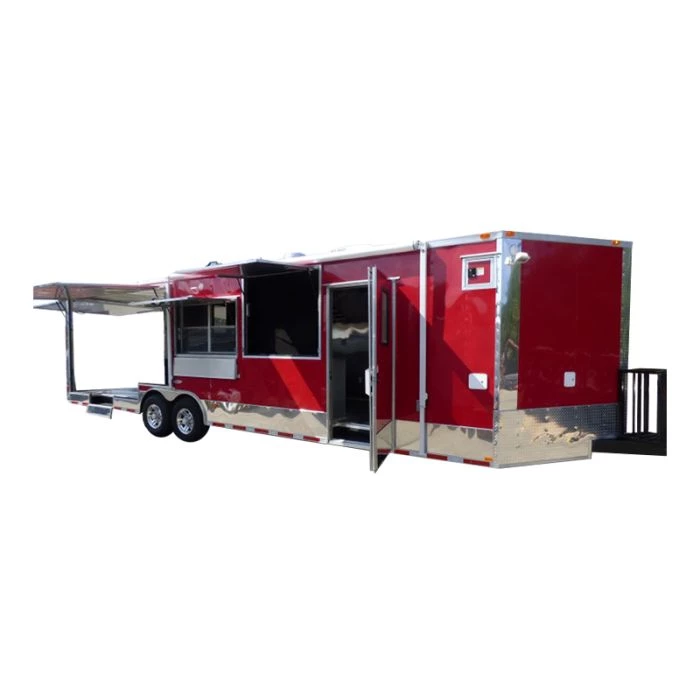 8.5' x 30' Concession Trailer Red Catering Event 1 8.5' x 30' Concession Trailer Red Catering Event