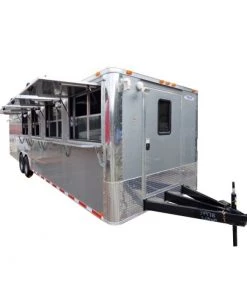 8.5' x 30' Grey Event Catering Concession Food Trailer