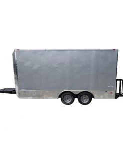 8.5' x 16' Concession Trailer Silver Frost Catering Event