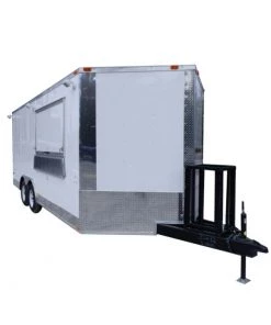 8.5' x 18' White Event Catering Concession Food Trailer