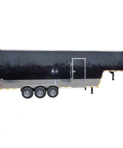 Concession Trailer 8.5' x 30 Black Gooseneck Event Trailer -Cheap Concession Trailers Shop 36778