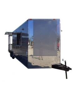 8.5' x 24' Concession Food Trailer Silver Frost BBQ Event Catering