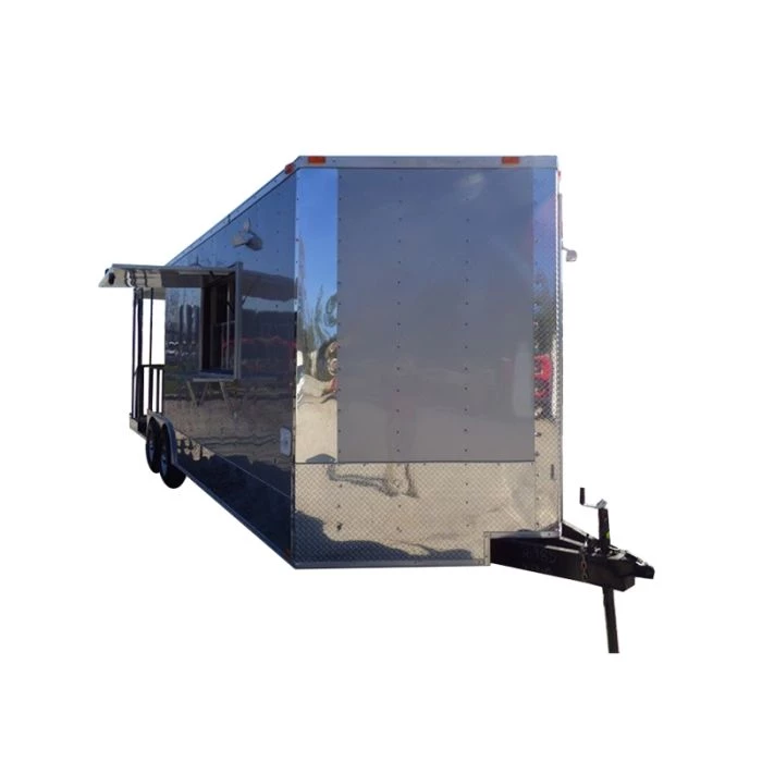 8.5' x 24' Concession Food Trailer Silver Frost BBQ Event Catering 1 8.5' x 24' Concession Food Trailer Silver Frost BBQ Event Catering