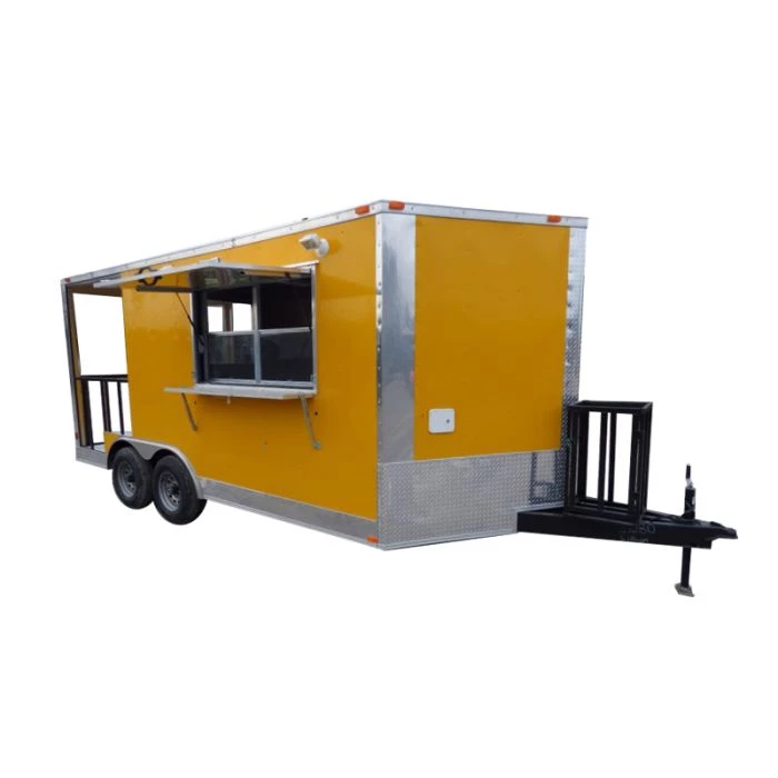 8.5' x 16' Concession Food Trailer Yellow Event Catering 1 8.5' x 16' Concession Food Trailer Yellow Event Catering