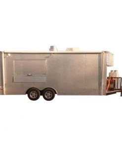 8.5' x 20' Concession Food Trailer Silver Frost With Appliances