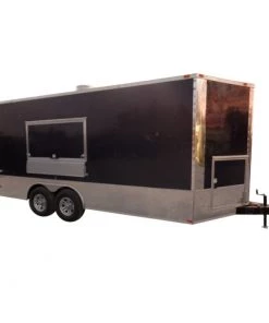 8.5' x 18' Concession Trailer White Food Event Catering Trailer