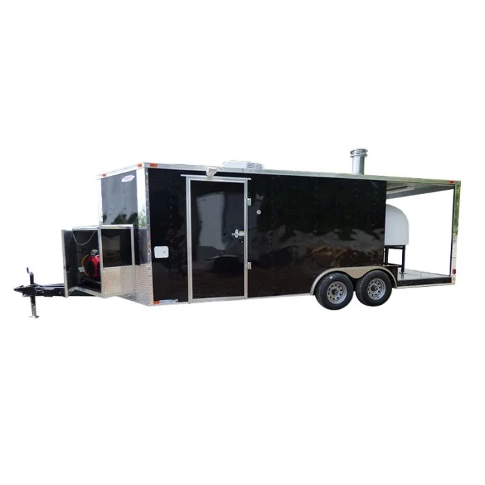 8.5' x 20' Concession Food Trailer Black Pizza Event Catering 1 8.5' x 20' Concession Food Trailer Black Pizza Event Catering