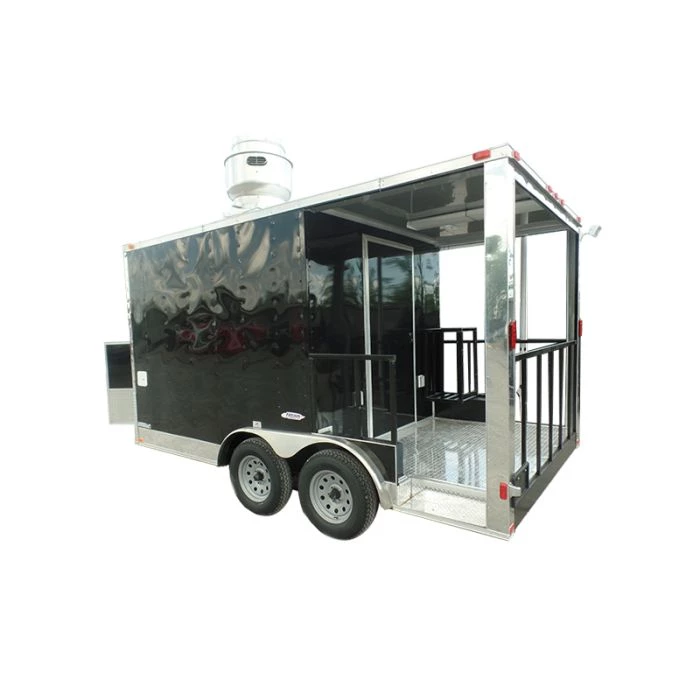 8.5' x 14' Concession Food Trailer Black Event Catering 1 8.5' x 14' Concession Food Trailer Black Event Catering