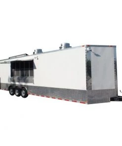8.5' x 32' White Concession Food Trailer With Appliances