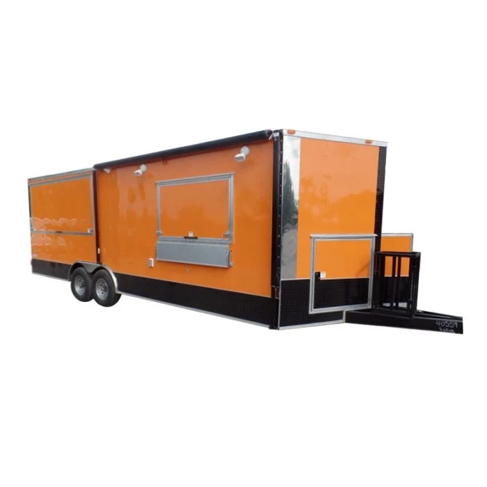 8.5' x 24' Concession Food Trailer Orange Event Catering 1 8.5' x 24' Concession Food Trailer Orange Event Catering