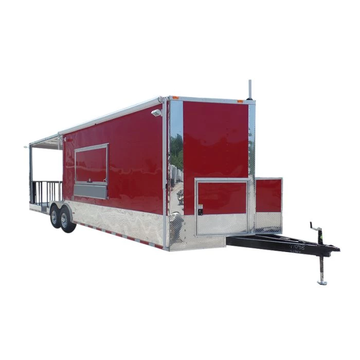 8.5' x 28' Concession Food Trailer Red Event Catering 1 8.5' x 28' Concession Food Trailer Red Event Catering