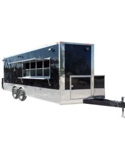 8.5' X 20' Concession Trailer Black Food Event Catering