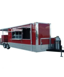 8.5' x 26' Concession Food Trailer Red Event Catering