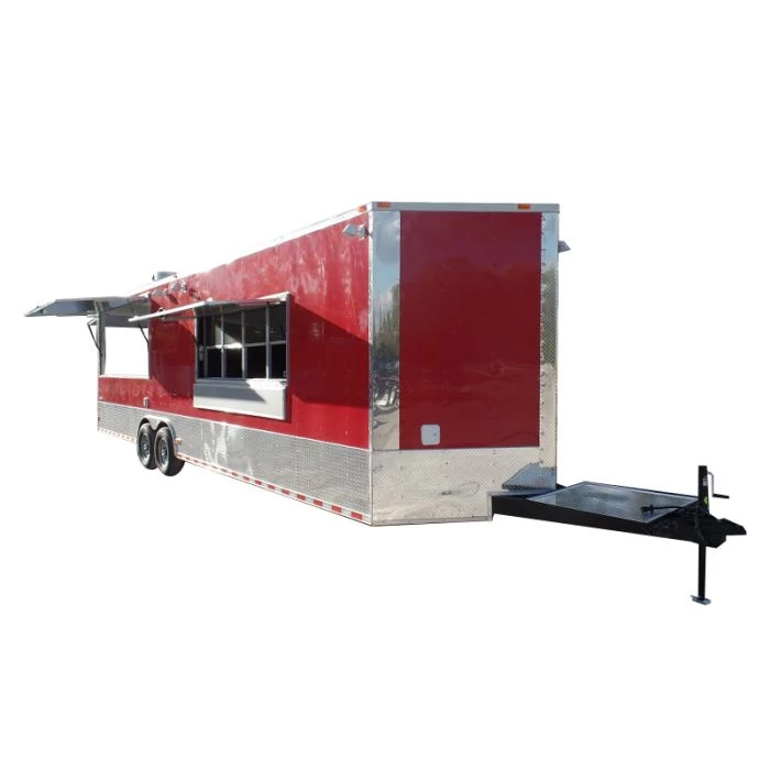 8.5' x 30' Concession Food Trailer Red Event Catering 1 8.5' x 30' Concession Food Trailer Red Event Catering