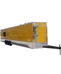 Concession Trailer 8.5' x 32' Yellow Food Event Catering
