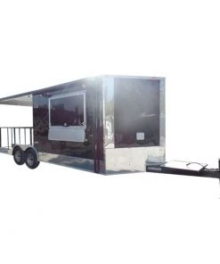 8.5' x 20' Concession Food Trailer Black Event Catering
