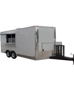 8.5' x 16' Concession Trailer White Food Event Catering