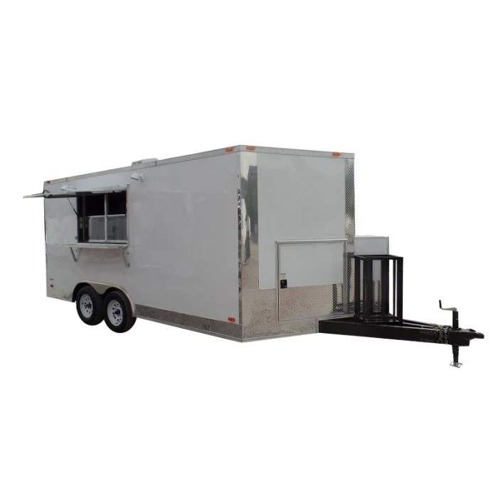 8.5' x 16' Concession Trailer White Food Event Catering 1 8.5' x 16' Concession Trailer White Food Event Catering