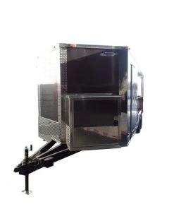 8.5' x 20' Concession Food Trailer Charcoal Grey Event Catering