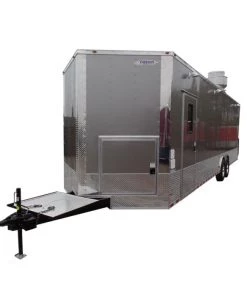 8.5' x 30' Concession Food Trailer Light Pewter Event Catering