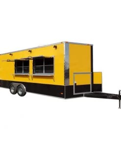 8.5' x 20' Concession Trailer Yellow Food Event Catering