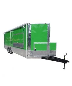 8.5' x 24' Concession Food Trailer Electric Green With Appliances