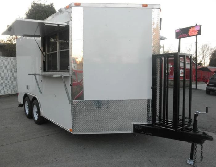 Concession Food Trailer - 8.5' x 14' - White and Features Vent Hood 10 Concession Food Trailer - 8.5' x 14' - White and Features Vent Hood - Image 10