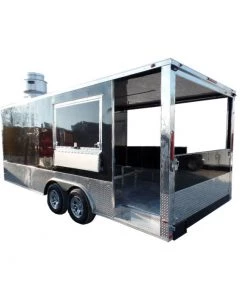 8.5' x 20' Concession Food Trailer Porch Style BBQ -Cheap Concession Trailers Shop 52958noapp