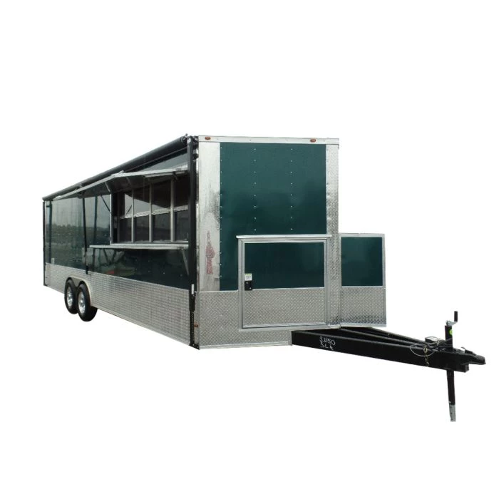 8.5' x 24' Concession Food Trailer Emerald Green 1 8.5' x 24' Concession Food Trailer Emerald Green