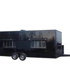 8.5' x 20' Black Concession Food Trailer