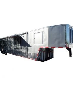 8.5' x 47' Concession Food Trailer Silver Frost Event Catering